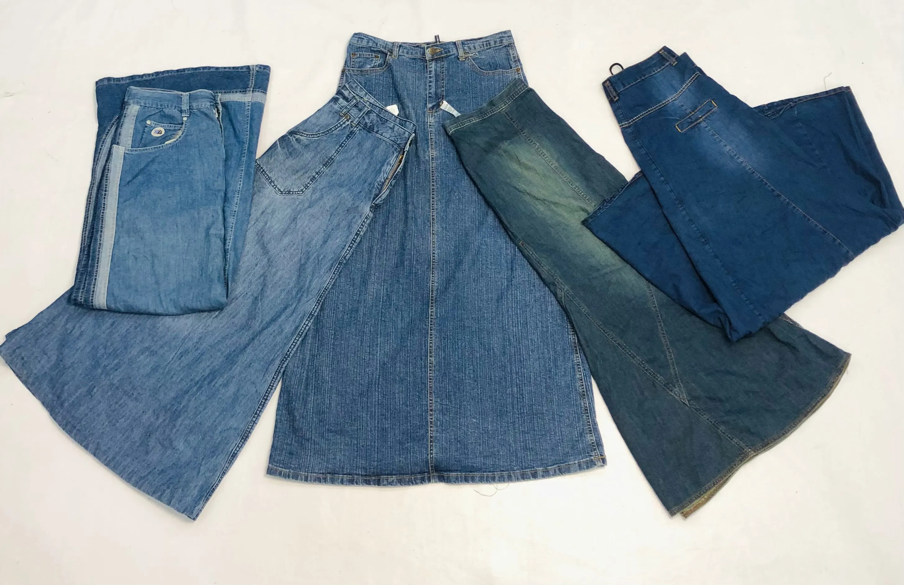 Denim X Maxi Skirts (S-554)