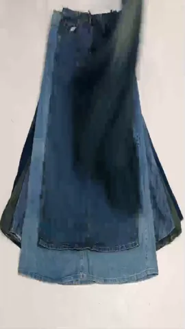 Denim X Maxi Skirts (S-554)