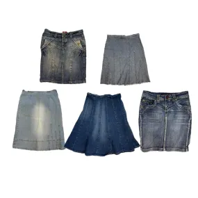 Different shades of blue denim skirt bundle Y2K 2024(RX-414)
