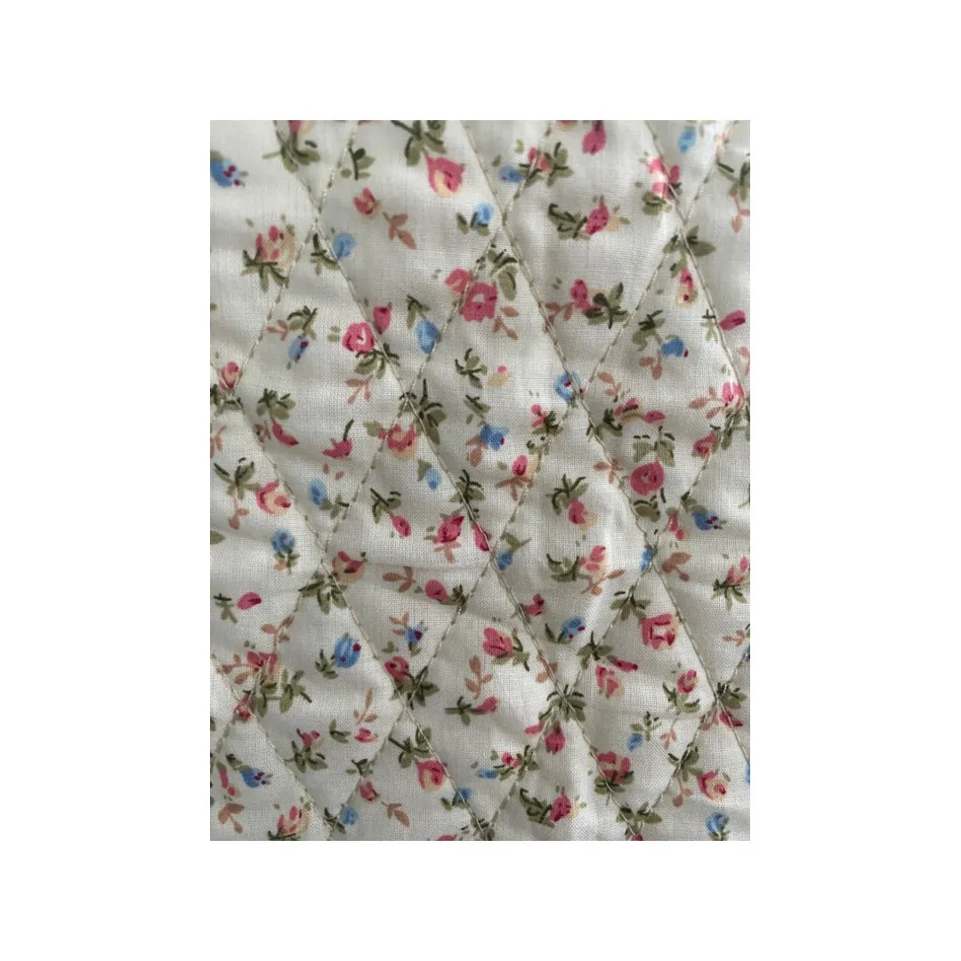 Ditsy Floral Print A-LIne Mini Skirt Cream