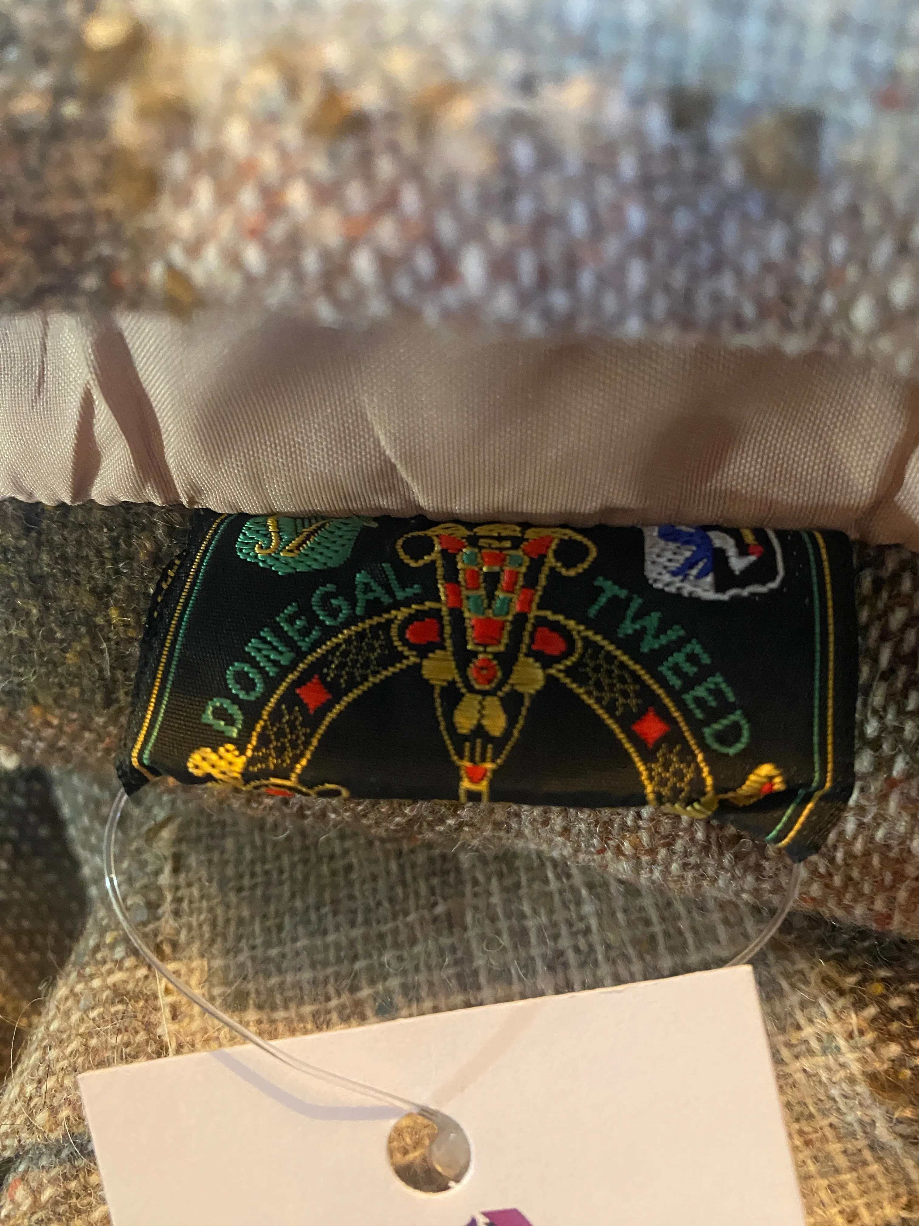 Donegal Tweed Vintage Skirt Brown Tones Check Pattern UK Size 10