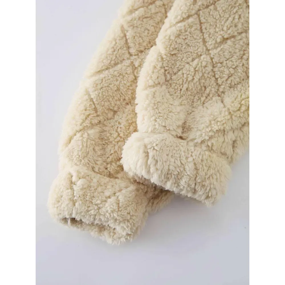 Elevate Your Wardrobe with the Fuzzy Pocketed Zip Up Jacket in Luxury Fashion