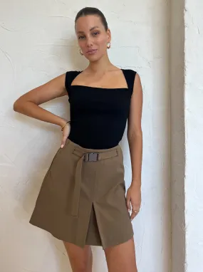 Elka Collective Raquel Skirt in Dark Taupe