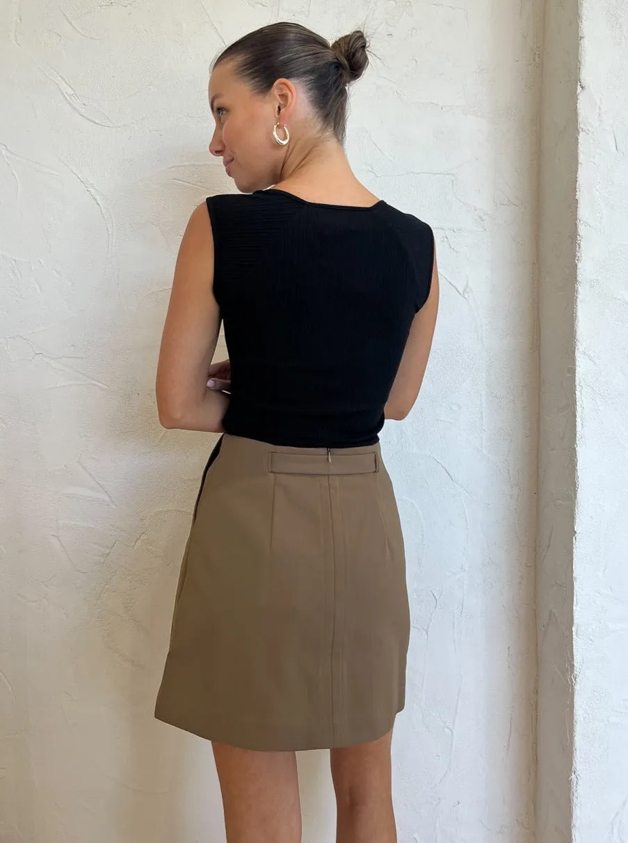 Elka Collective Raquel Skirt in Dark Taupe