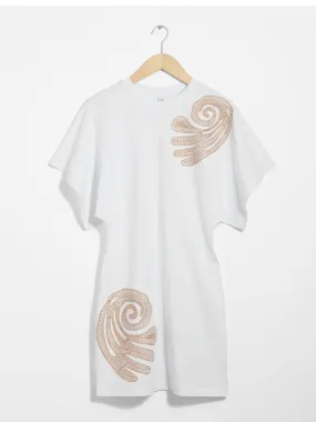 Embroidered t-shirt minidress