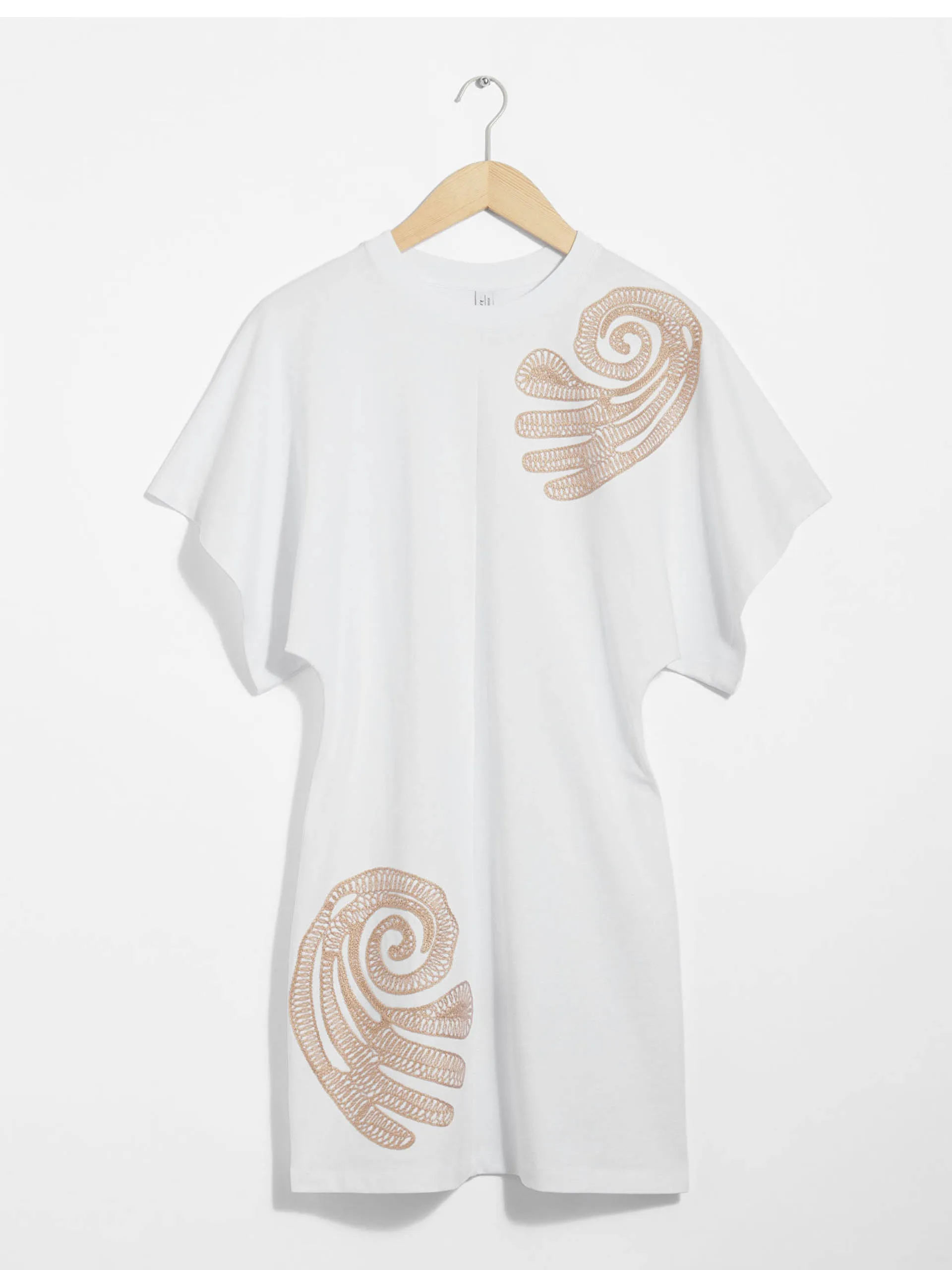 Embroidered t-shirt minidress