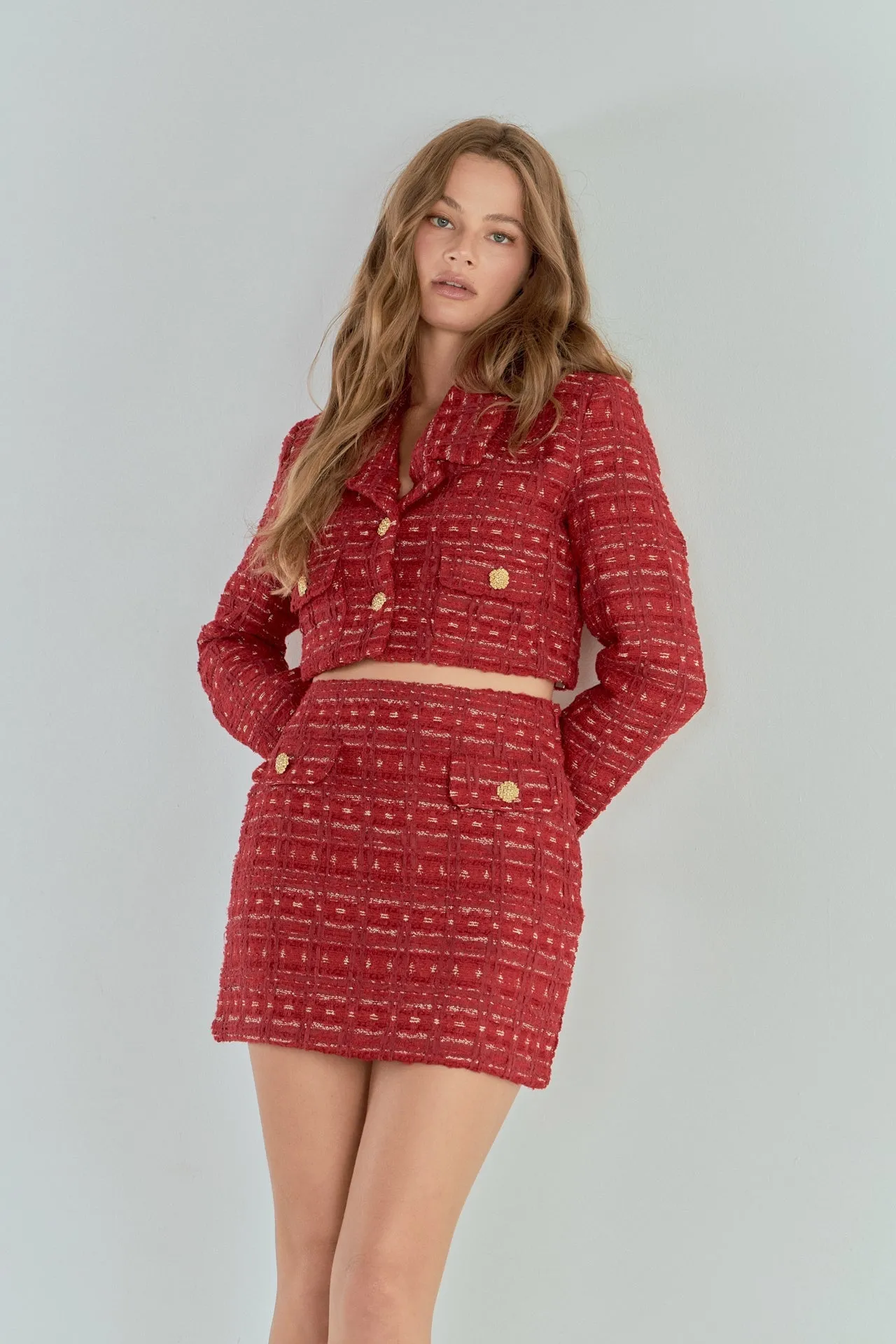 Endless Rose - Premium Tweed Mini Skirt