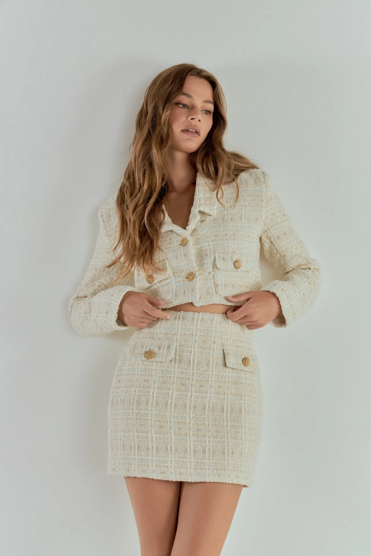 Endless Rose - Premium Tweed Mini Skirt