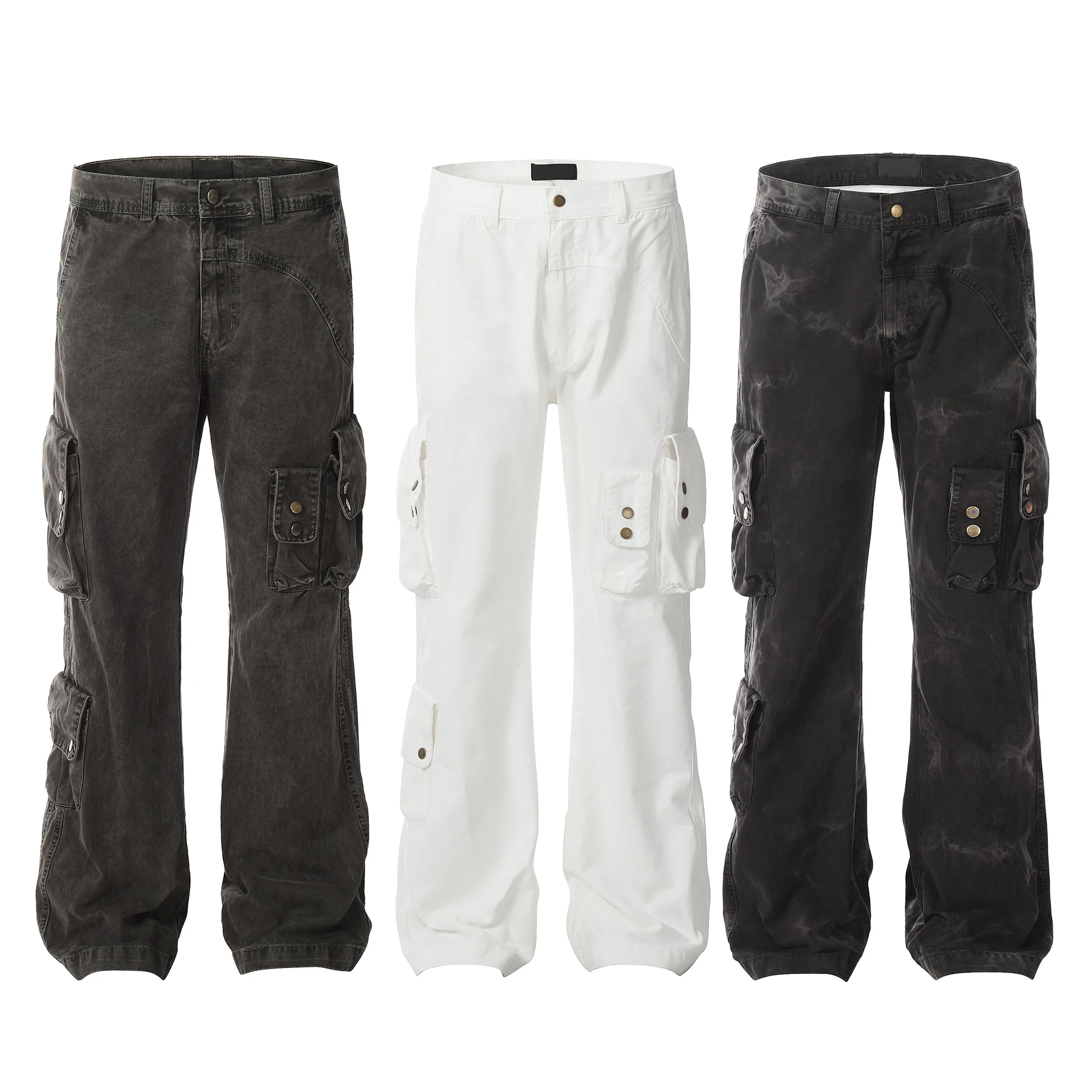 Faire Echo Tie-Dye Design Straight-Leg Pants