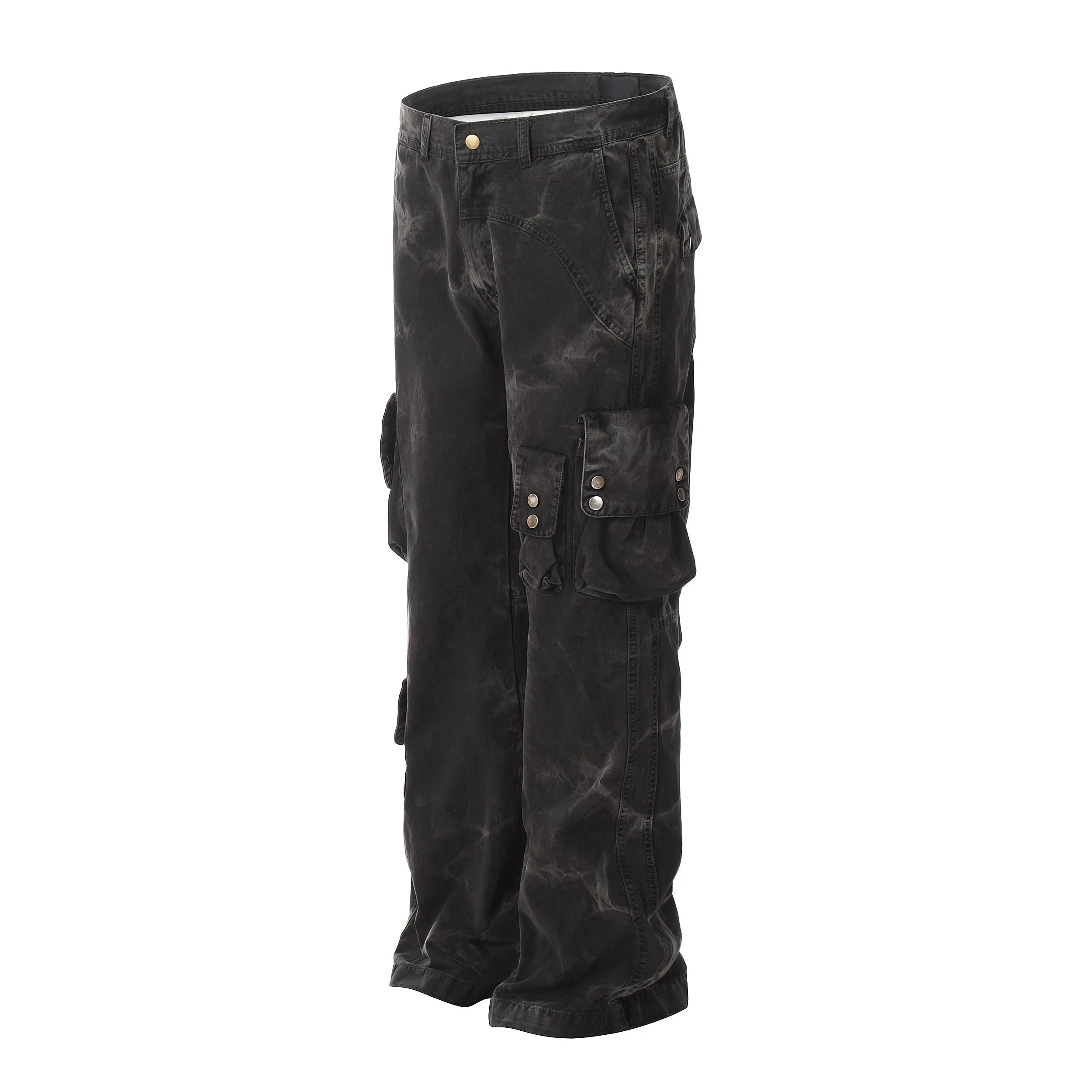 Faire Echo Tie-Dye Design Straight-Leg Pants