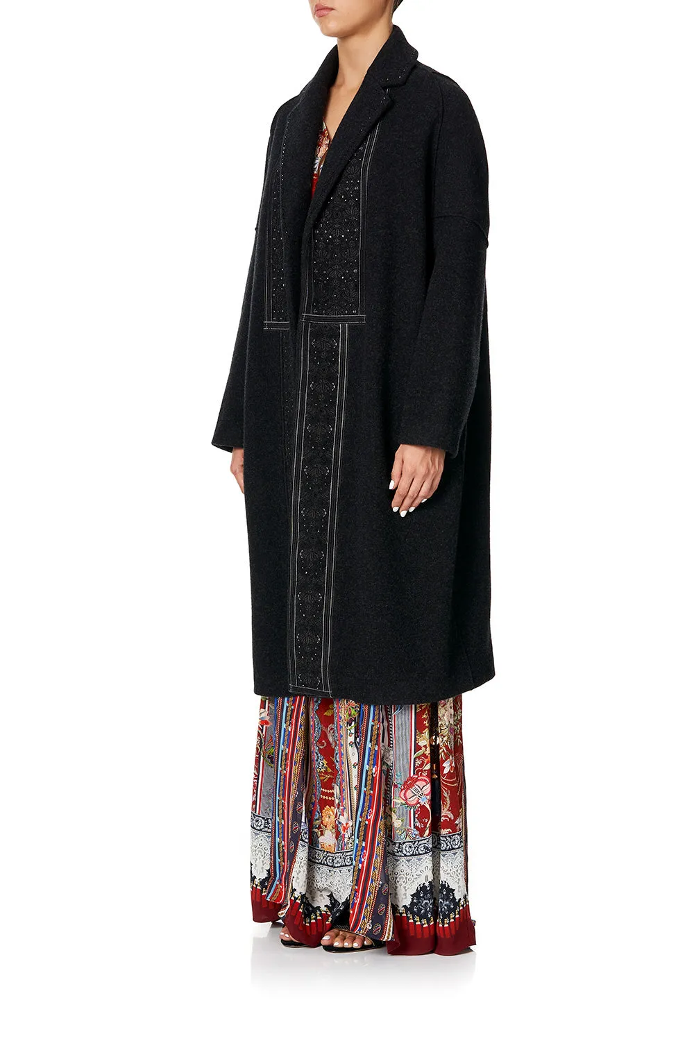 FELT COAT BLACK