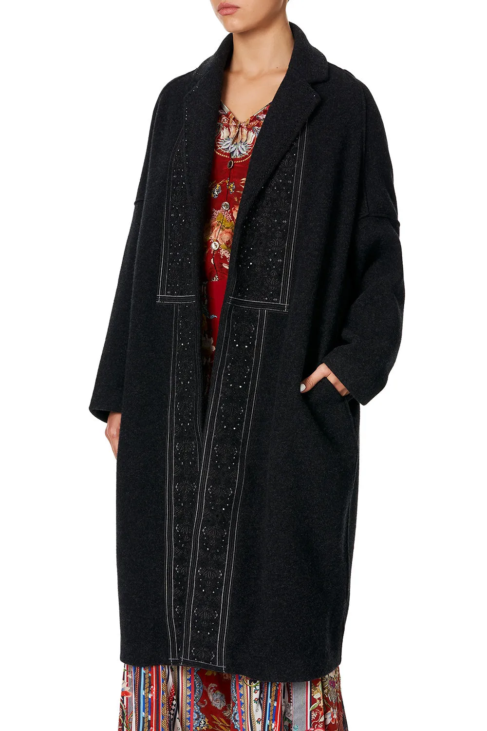 FELT COAT BLACK