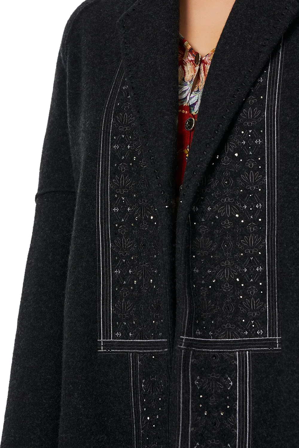 FELT COAT BLACK