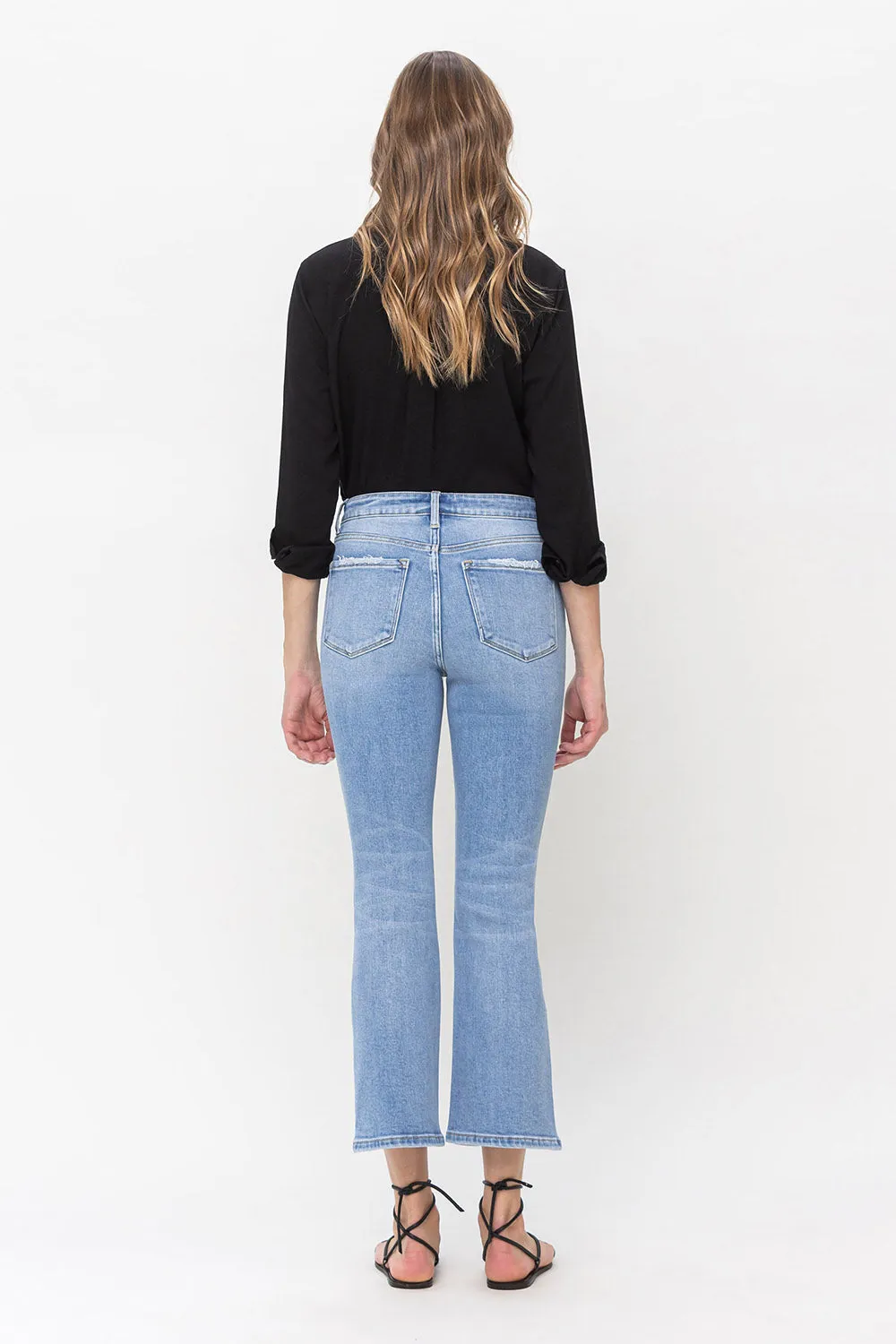 Flying Monkey - High Rise Crop Flare Jeans - F5203