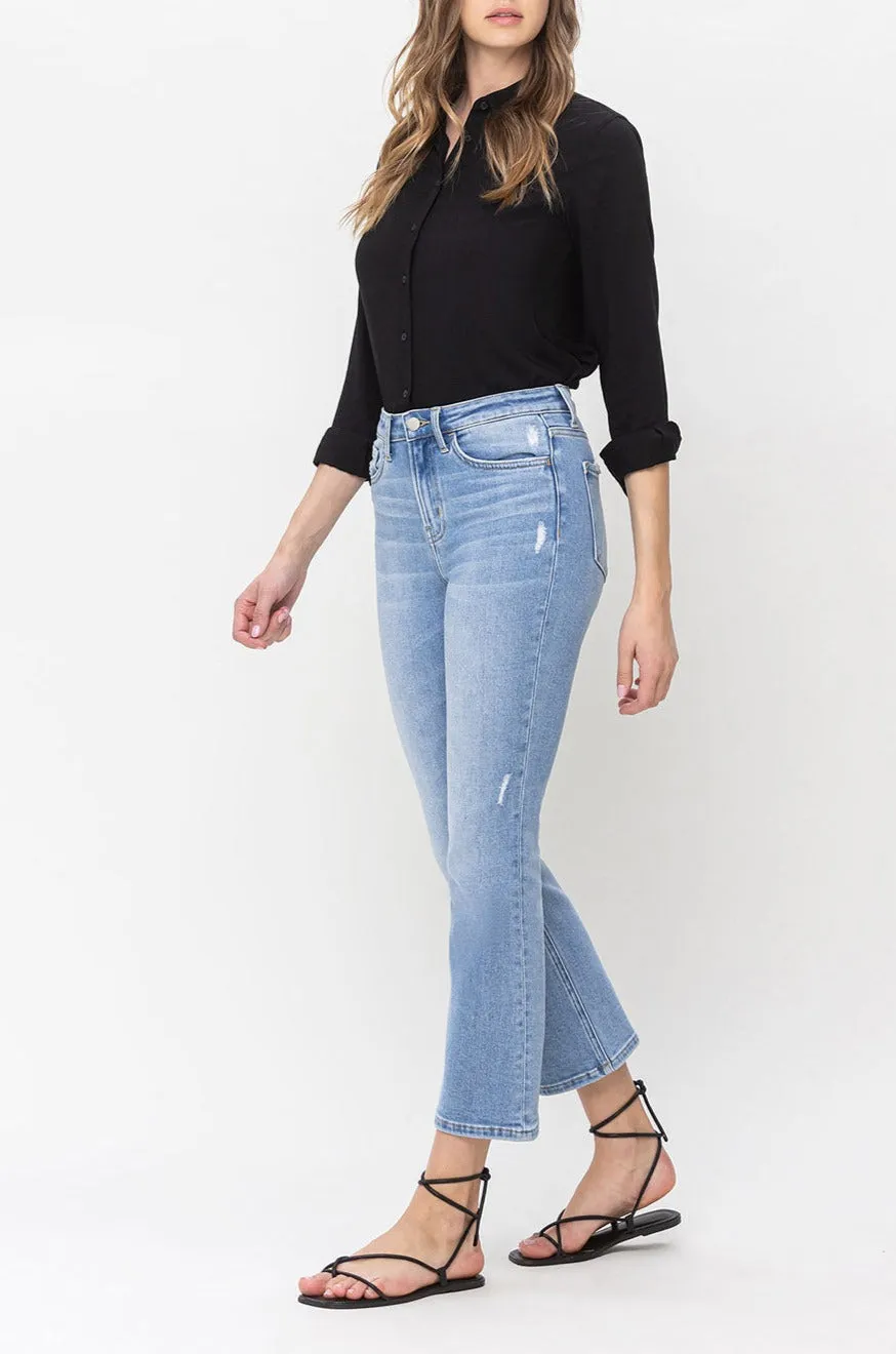 Flying Monkey - High Rise Crop Flare Jeans - F5203