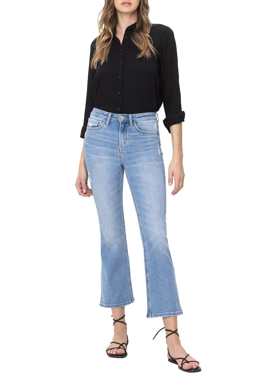 Flying Monkey - High Rise Crop Flare Jeans - F5203