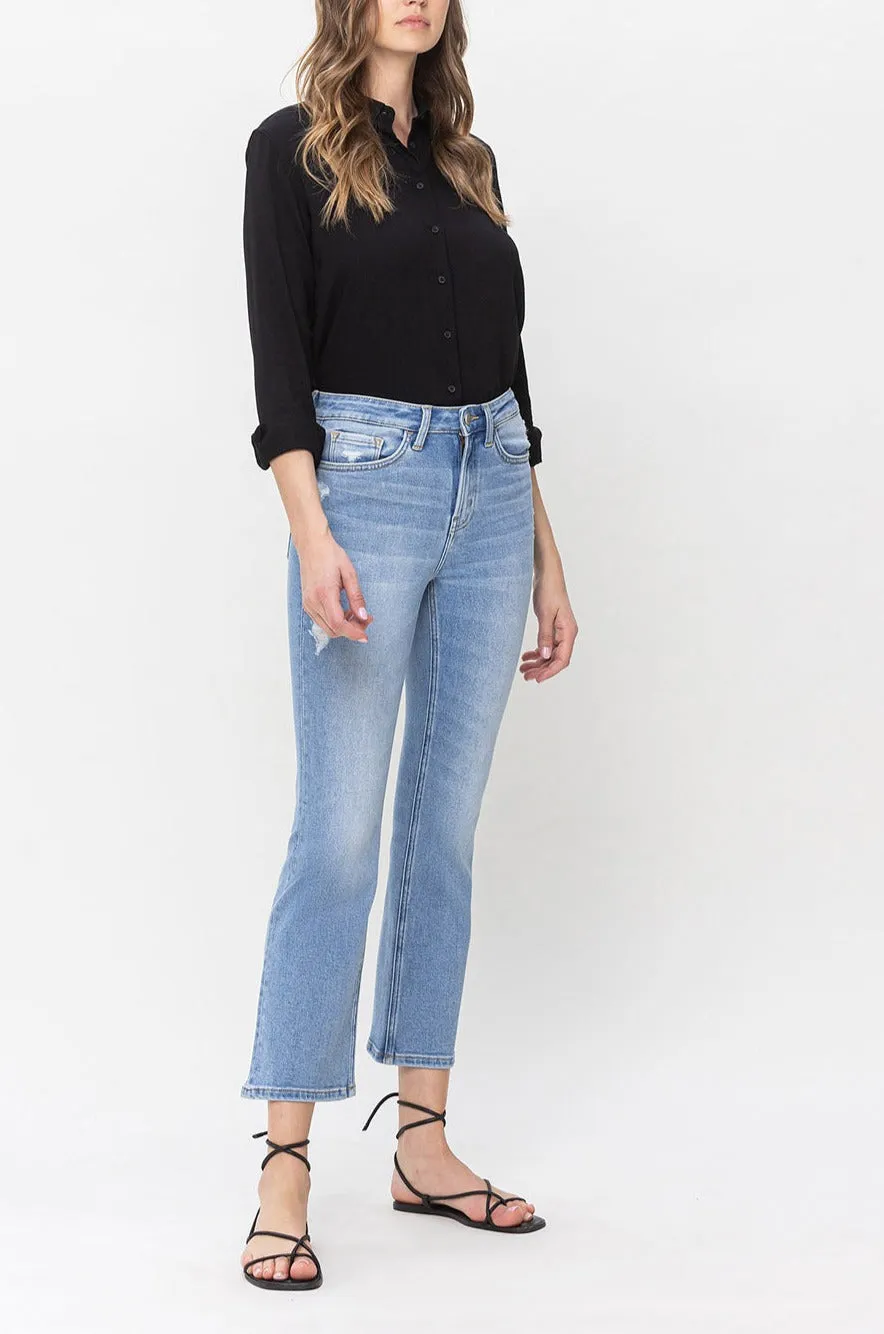 Flying Monkey - High Rise Crop Flare Jeans - F5203