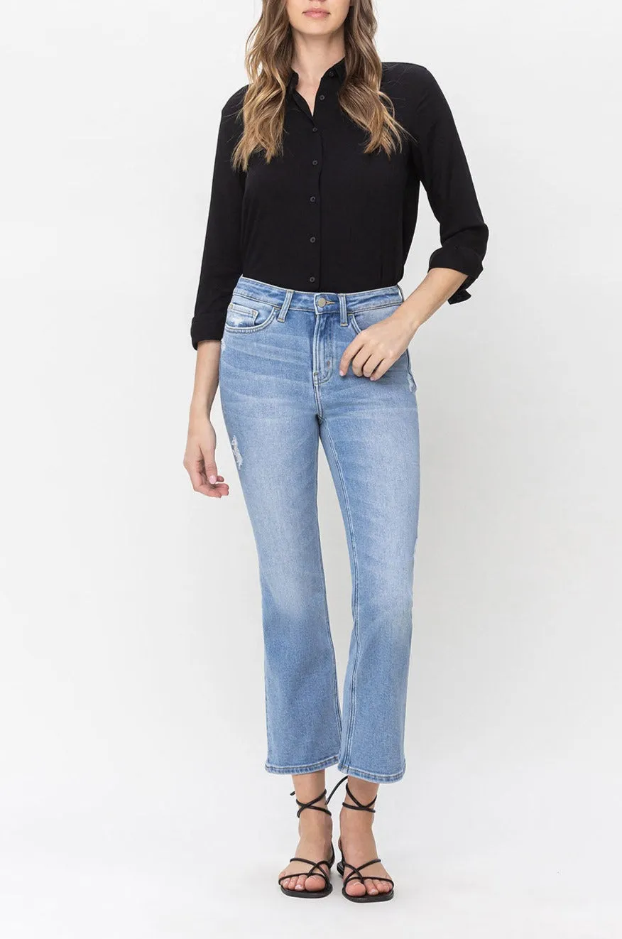 Flying Monkey - High Rise Crop Flare Jeans - F5203