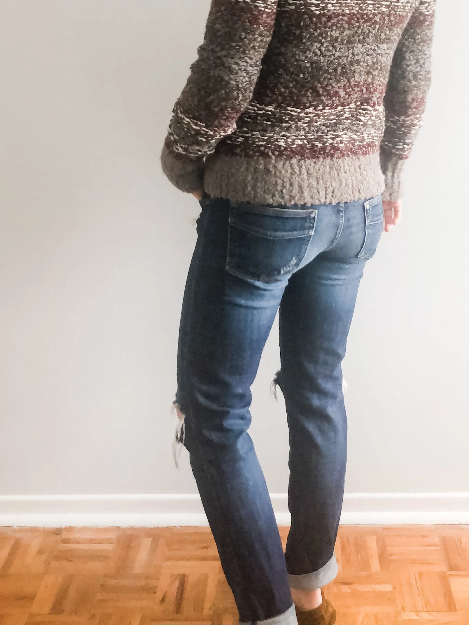 GAP 1969 Destructed Always Skinny Dark Denim Jeans - Size 4