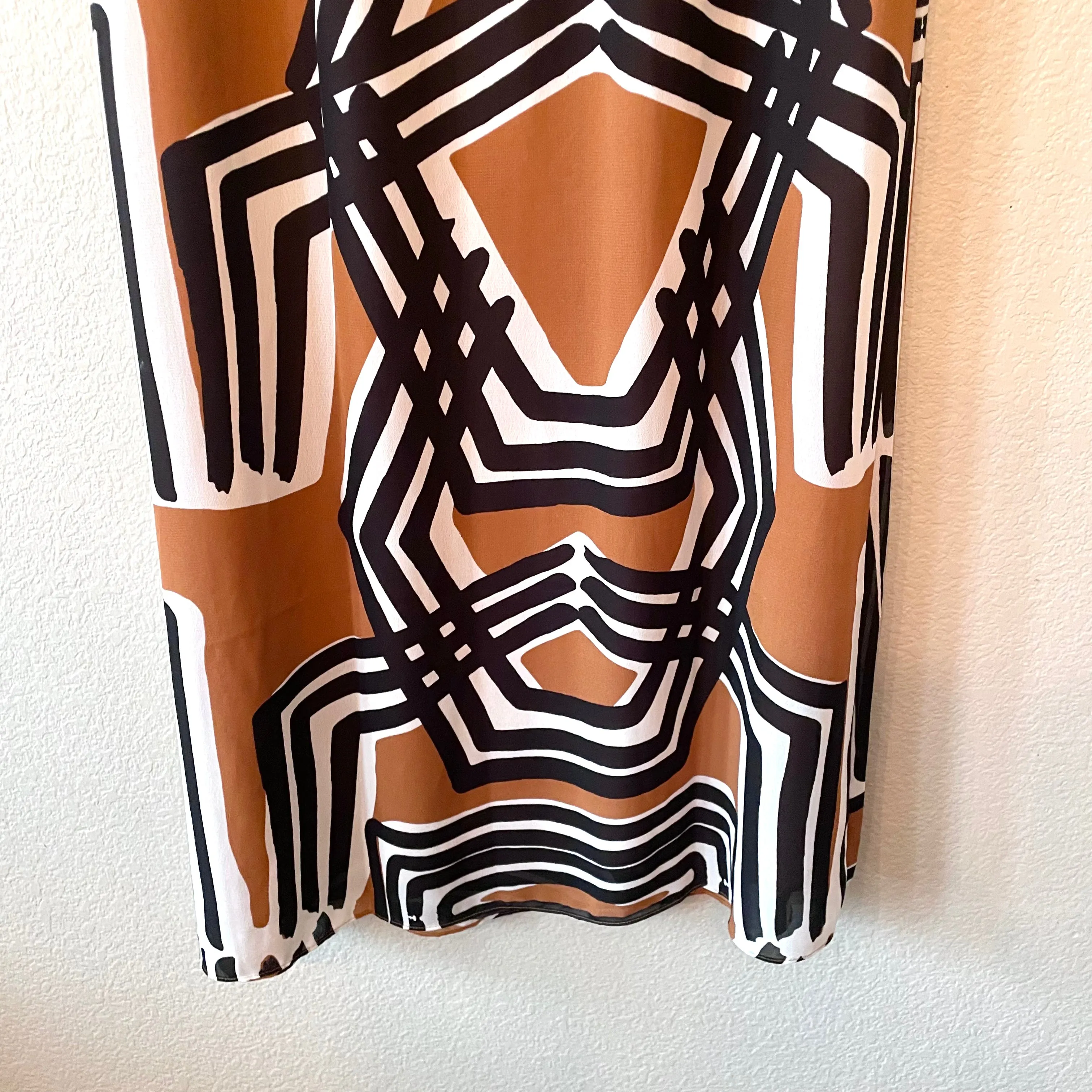 Geometric Print Maxi Skirt
