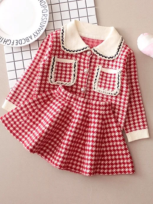 Girls A Little tweed Never Hurts Cardigan and Skirt Set