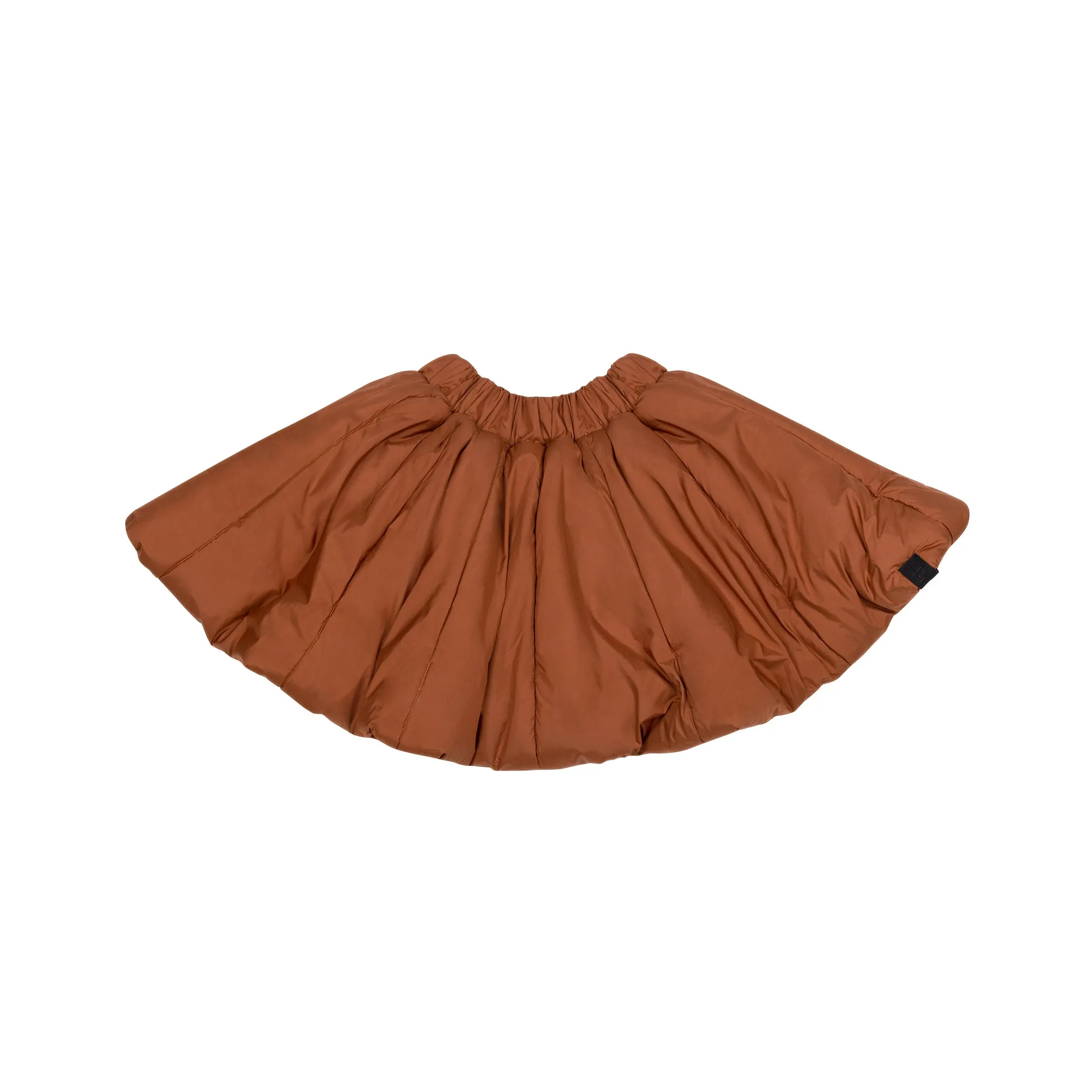 Girls Quilted Nylon Skirt l Rust