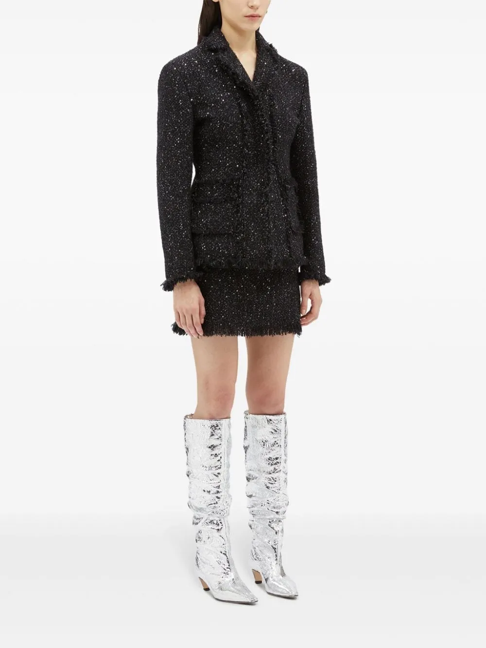 Glittery Tweed Skirt