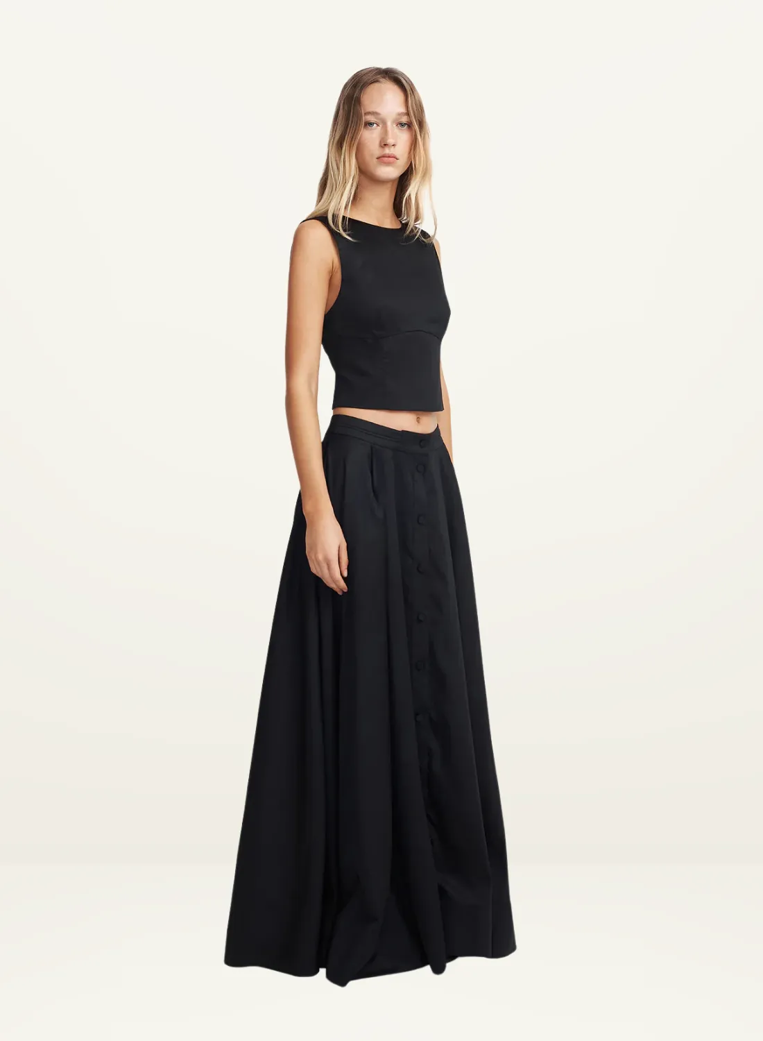 Hansen & Gretel Mana Maxi Skirt in BLACK