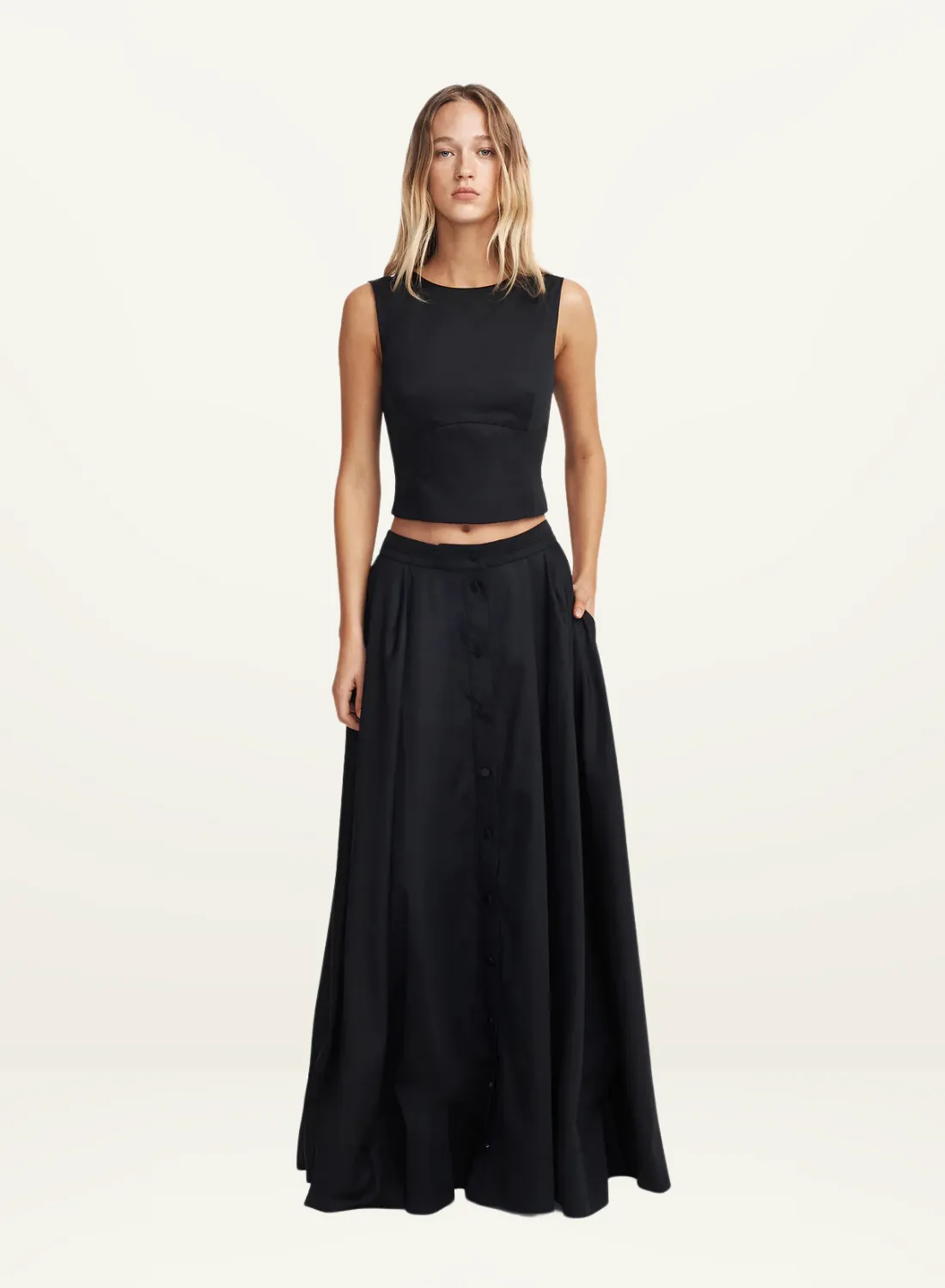 Hansen & Gretel Mana Maxi Skirt in BLACK