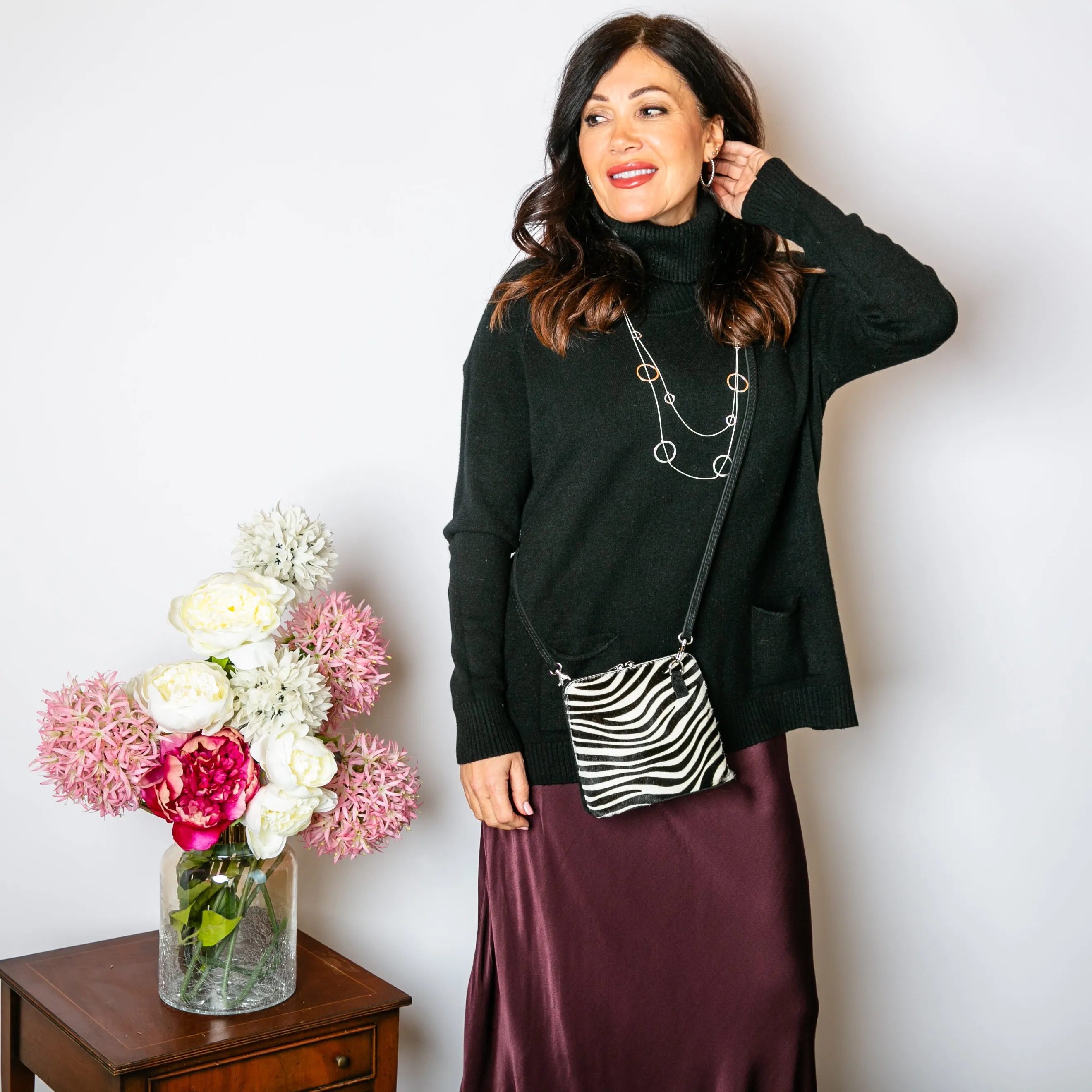High Neck Two Pocket Jumper