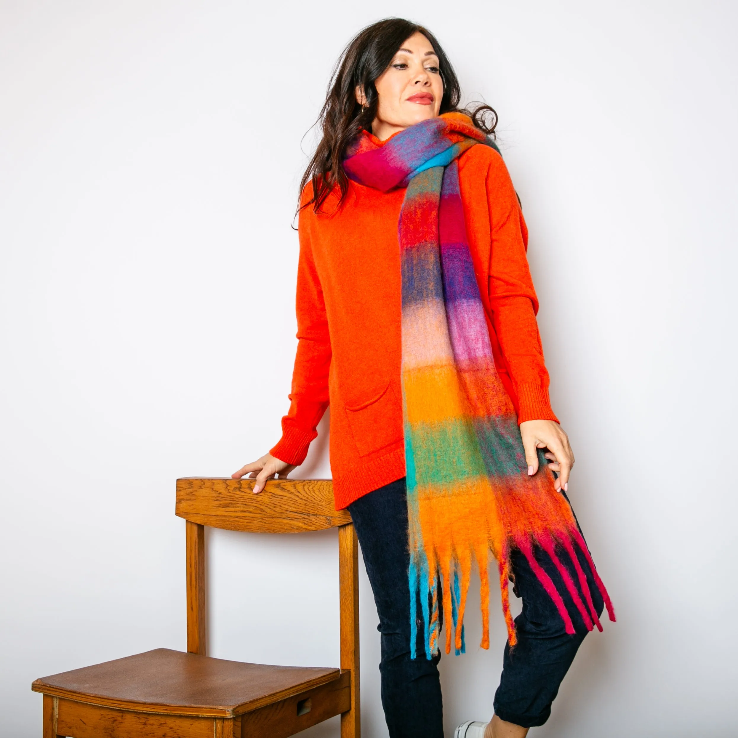 High Neck Two Pocket Jumper