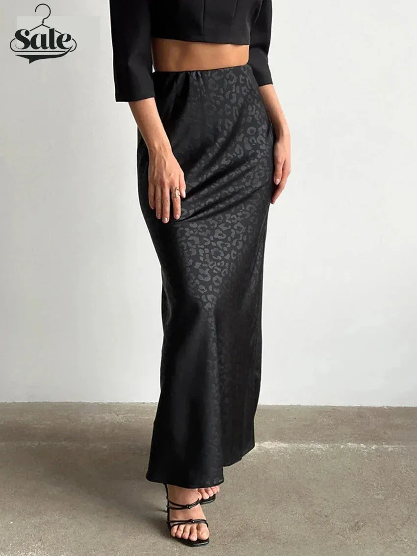 High-Waist Mermaid Skirt in Animal Print