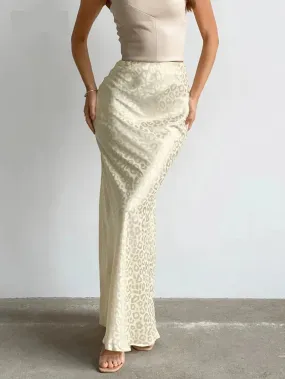 High-Waist Mermaid Skirt in Animal Print