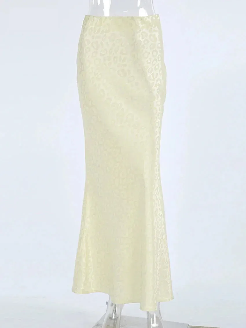 High-Waist Mermaid Skirt in Animal Print