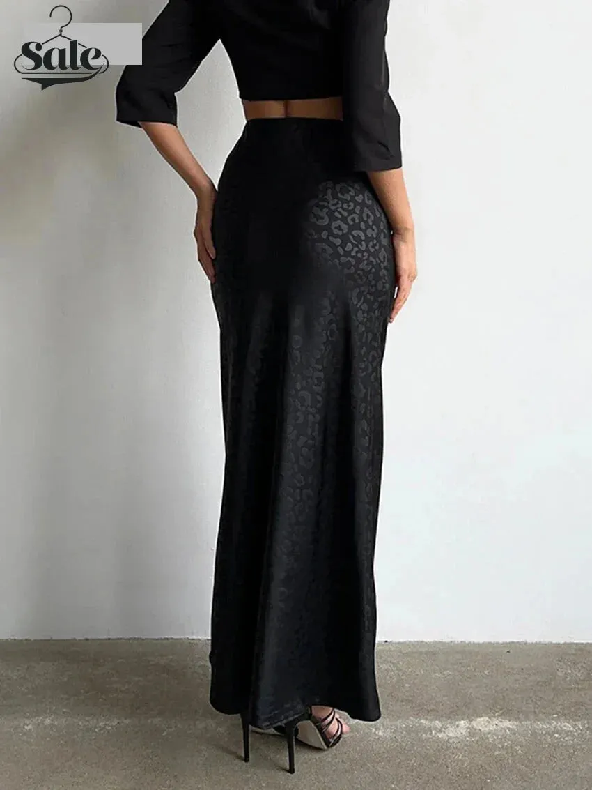 High-Waist Mermaid Skirt in Animal Print