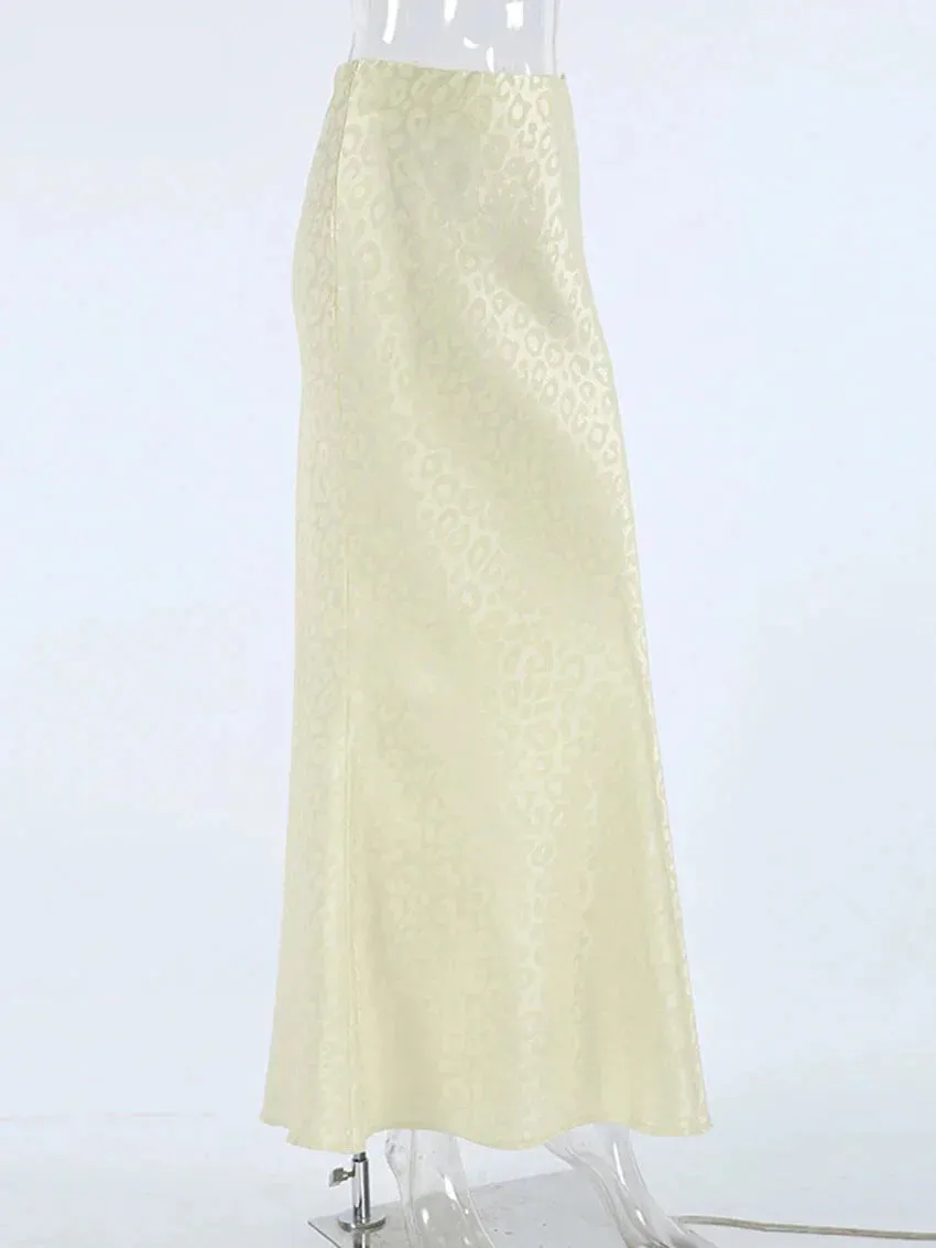 High-Waist Mermaid Skirt in Animal Print