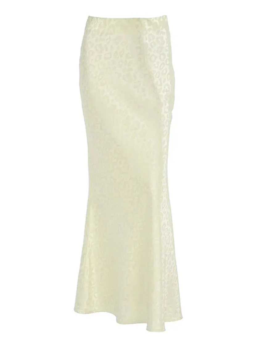 High-Waist Mermaid Skirt in Animal Print
