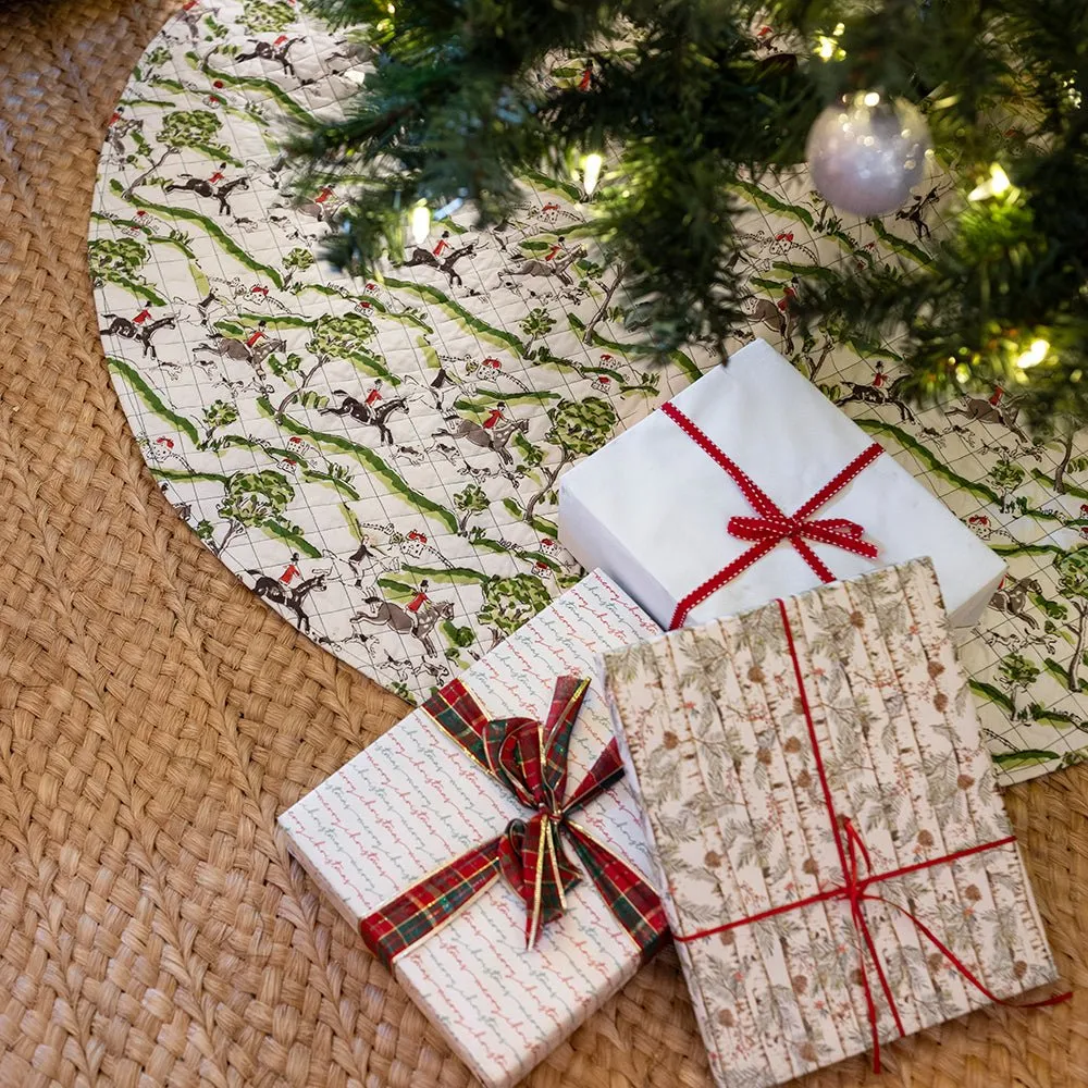 Hunt Scene Quilted Tree Skirt