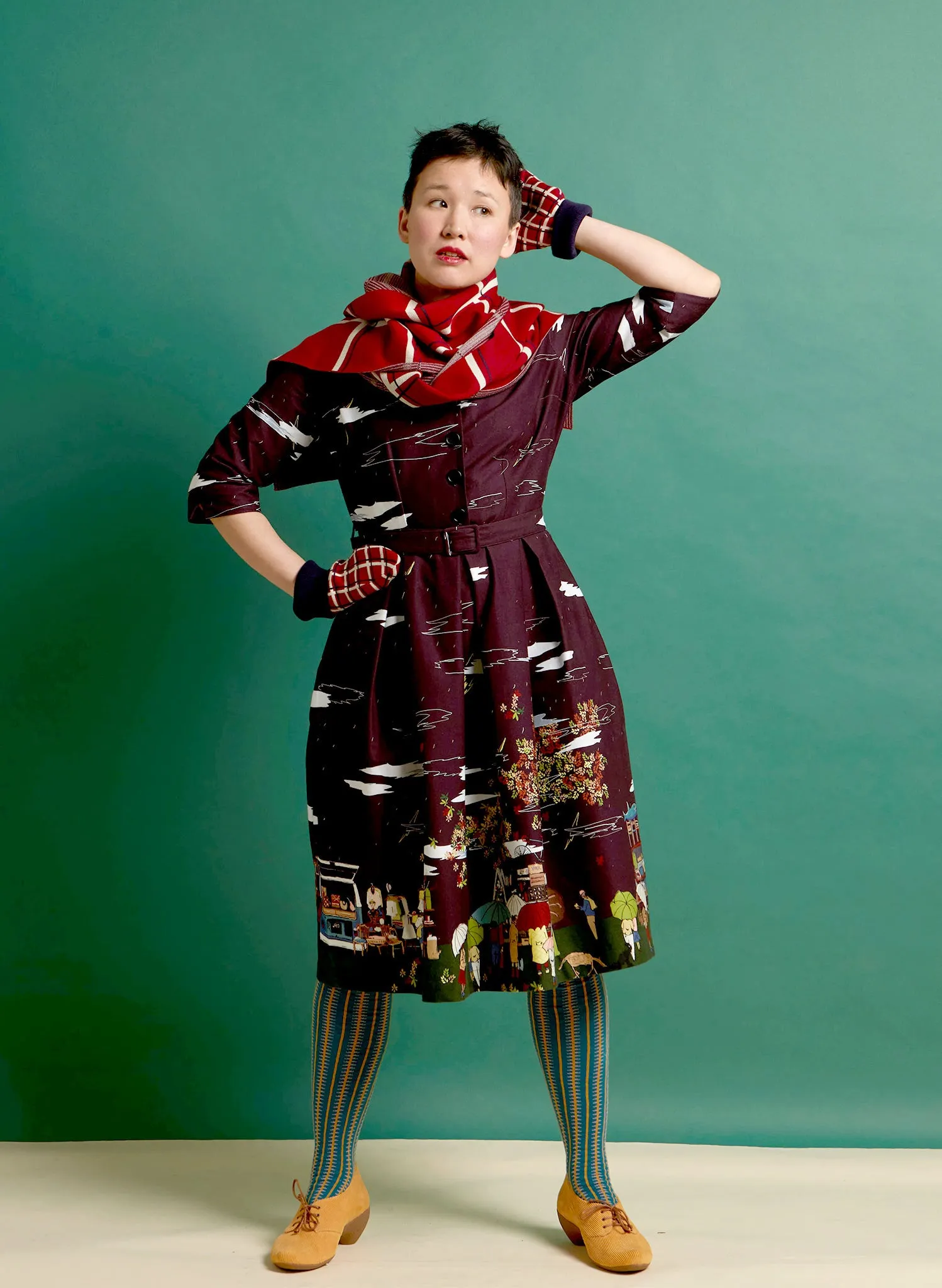 Ida - Plum Antiques Fair Dress