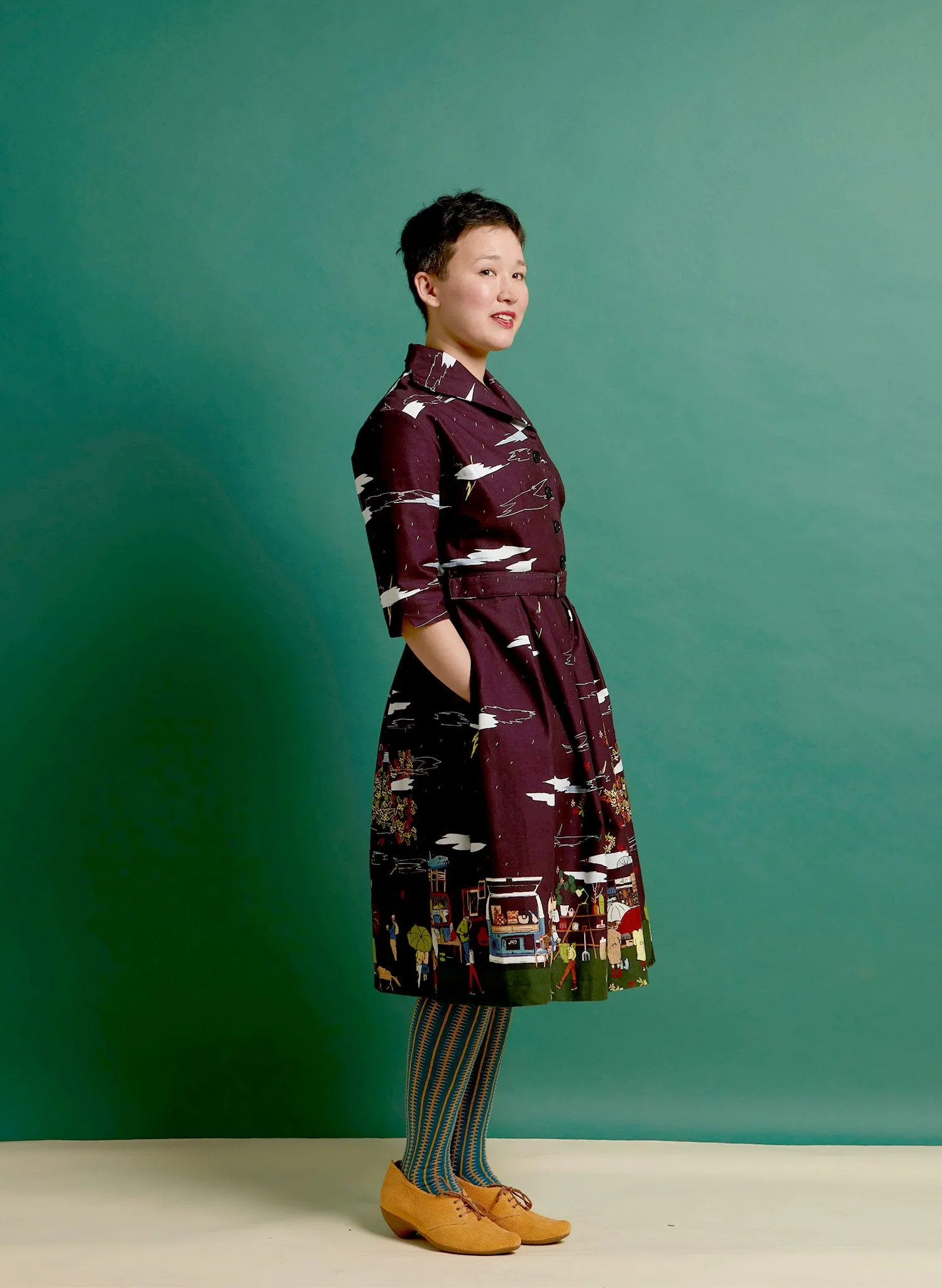 Ida - Plum Antiques Fair Dress