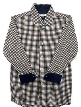 ISAAC MIZRAHI BOY COTTON DRESS SHIRT - BLUE