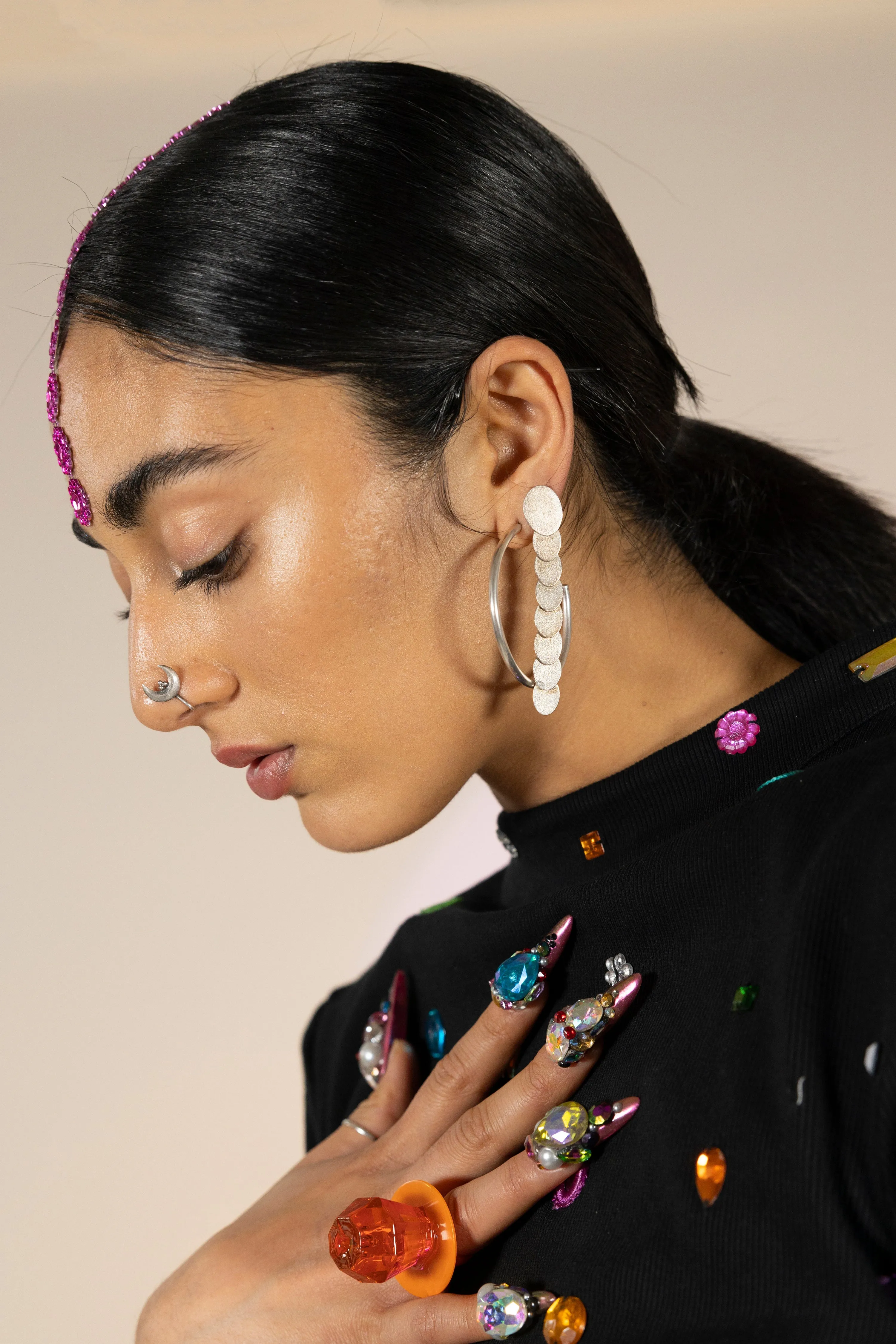 Jewelled Sari Top