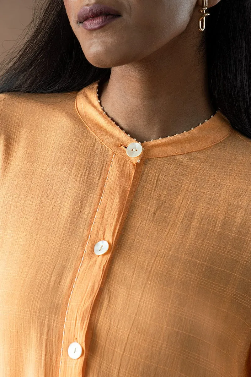 Kesari Sugarcane Fabric Shirt Dress