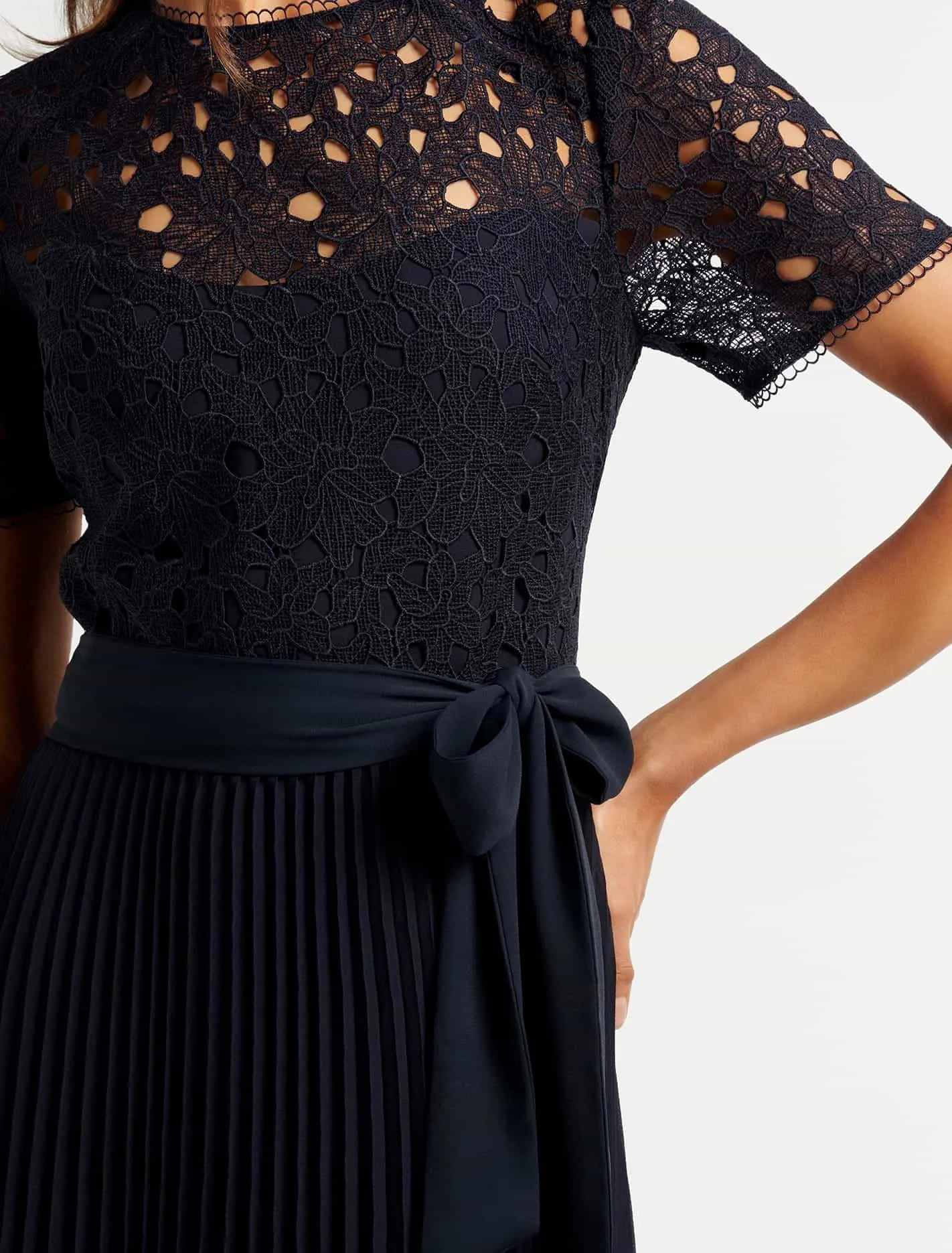 Khloe Lace 2 In 1 Midi Dress