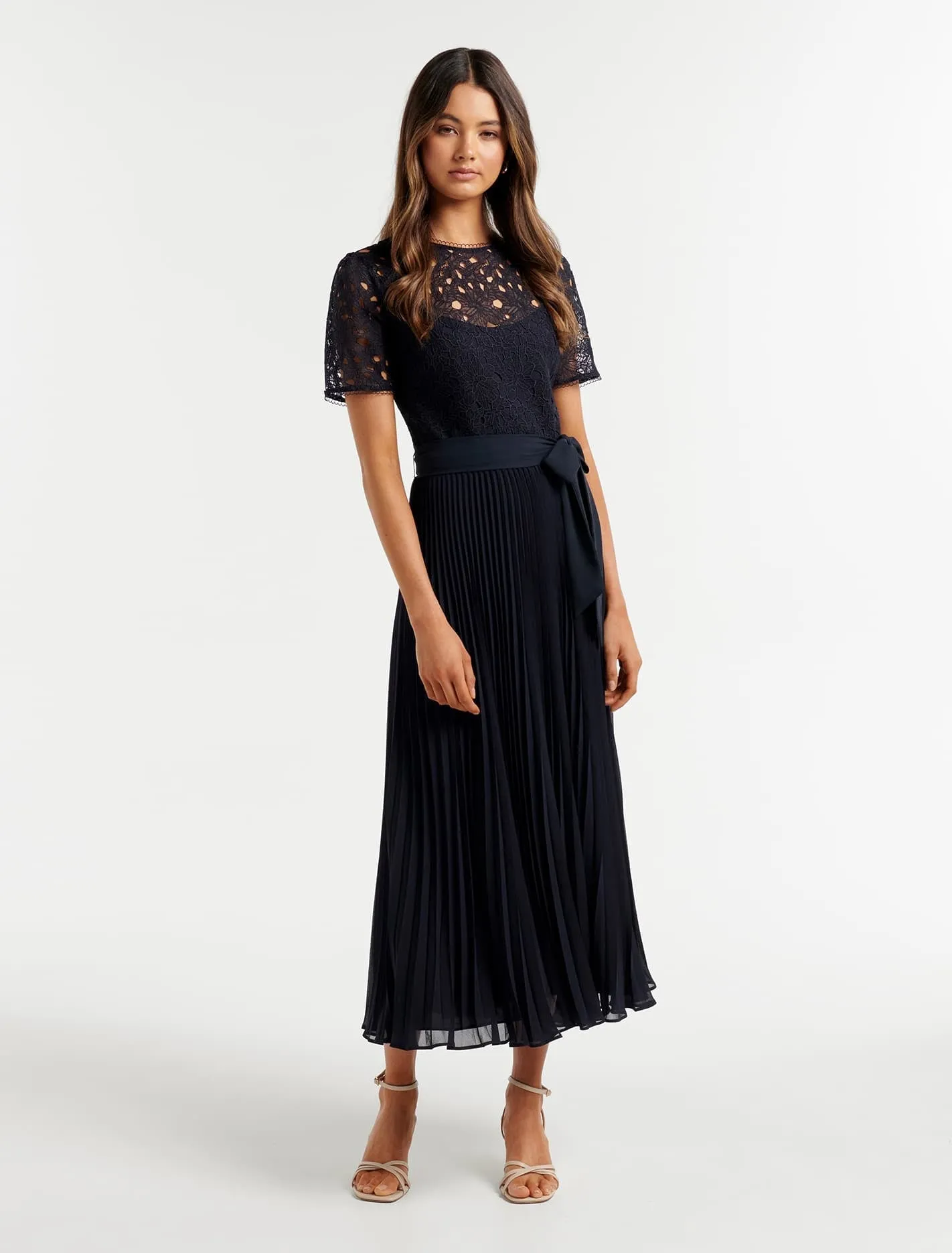 Khloe Lace 2 In 1 Midi Dress