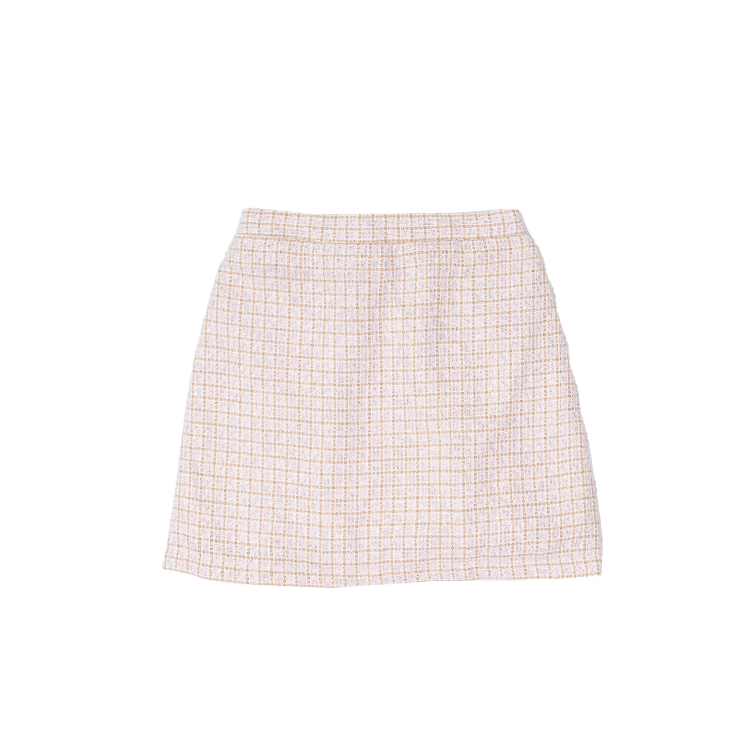 Kimberly Pink Brown Tweed Skirt