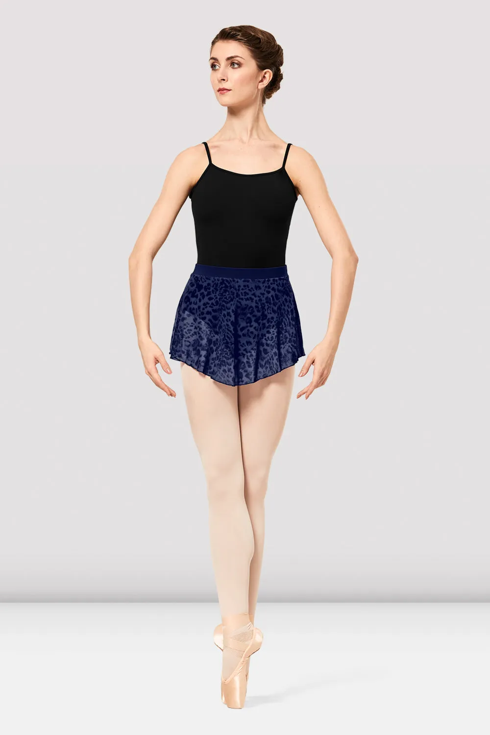 Ladies Janise Animal Print Mesh Pull On Skirt