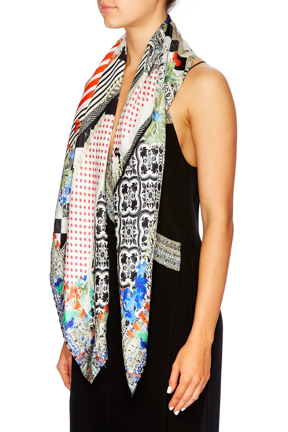 LARGE SQUARE SCARF MEET ME HERE