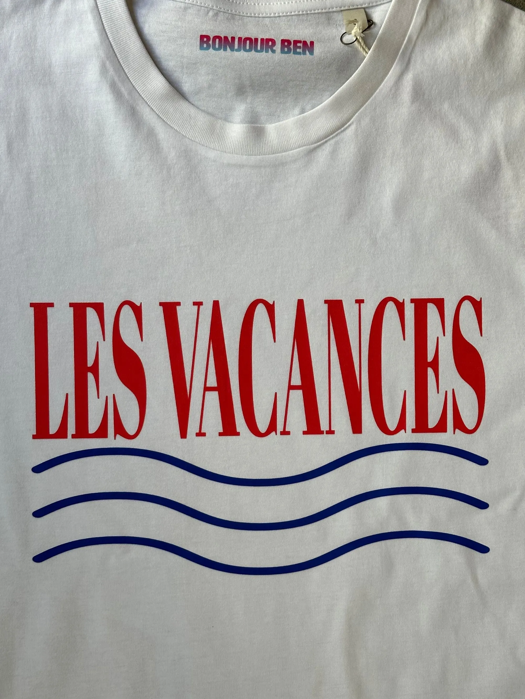 Les Vacances T-Shirt - Weiß/Blau/Rot