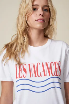Les Vacances T-Shirt - Weiß/Blau/Rot